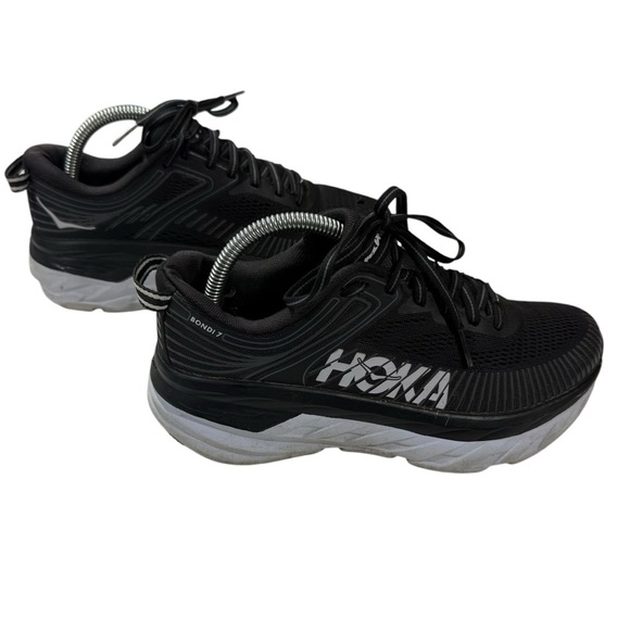 Hoka Shoes - Hoka One Bondi 7 Black White Running Shoe Women's Sneaker Sz6 Wide Comfort